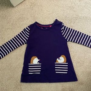 Mini Boden long sleeve hedgehog tunic